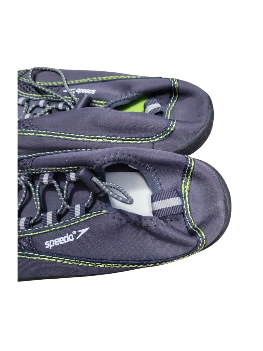 Speedo Boy's Gray with Lime Accent Water Shoes